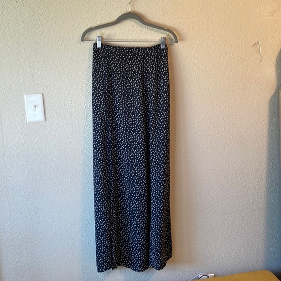 Dresses & Skirts - Floral Navy Blue Slit MIDI/Maxi Skirt